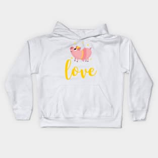 Cute Pig Love Kids Hoodie